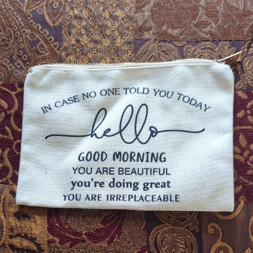 Cream Inspirational Pouch